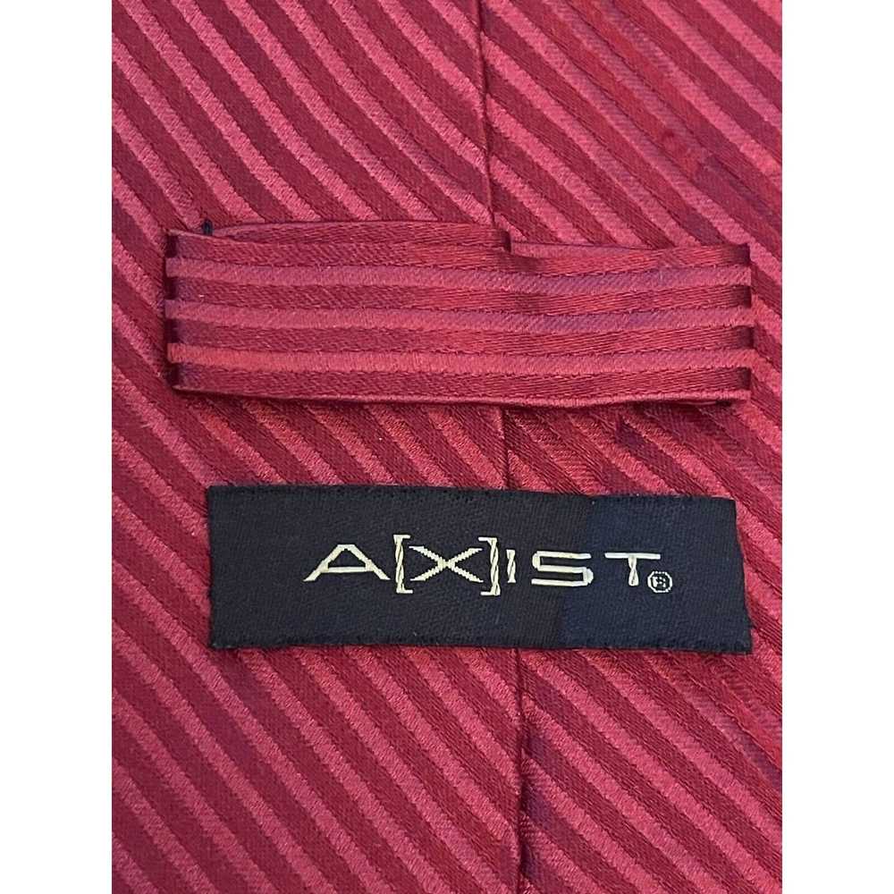 Axist Axist Red Hand Made 100% Silk Men’s Neck Ti… - image 8