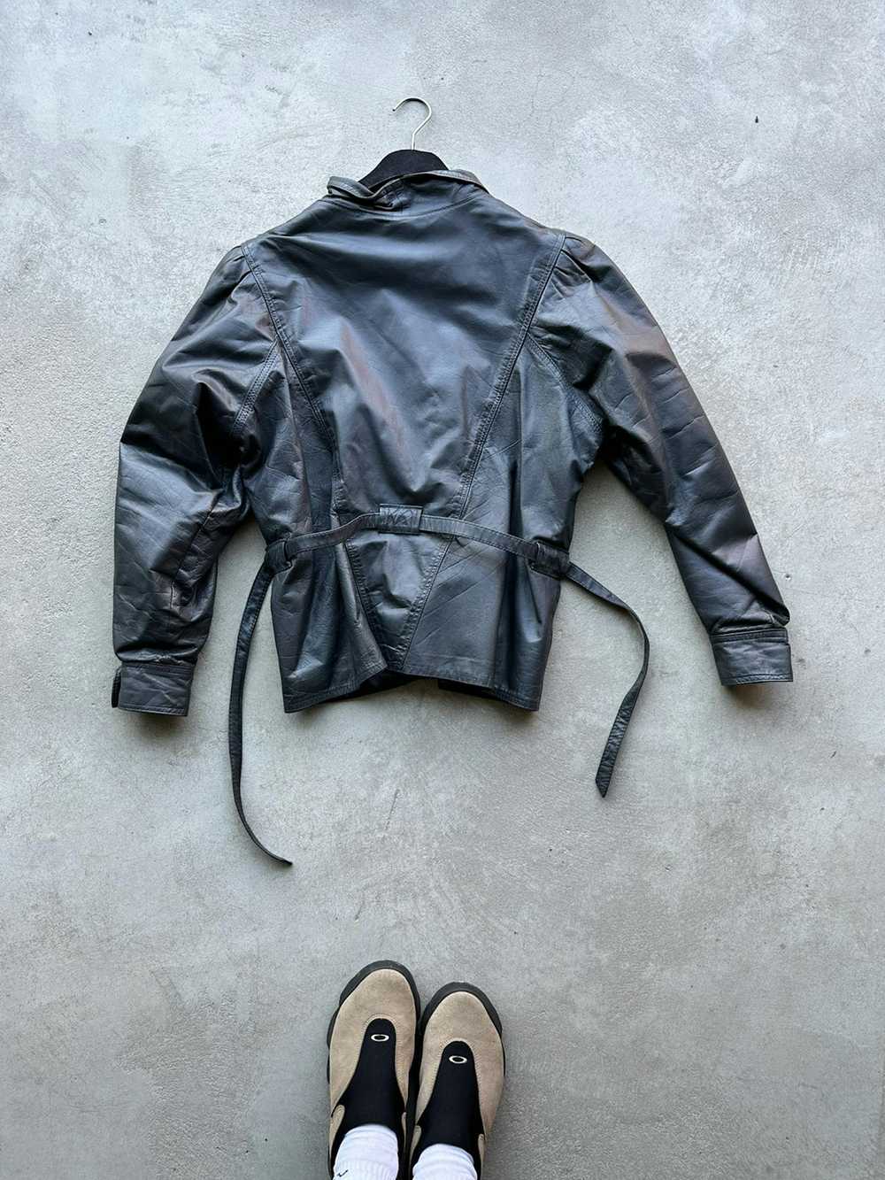 Leather × Leather Jacket × Vintage Vintage Genuin… - image 2