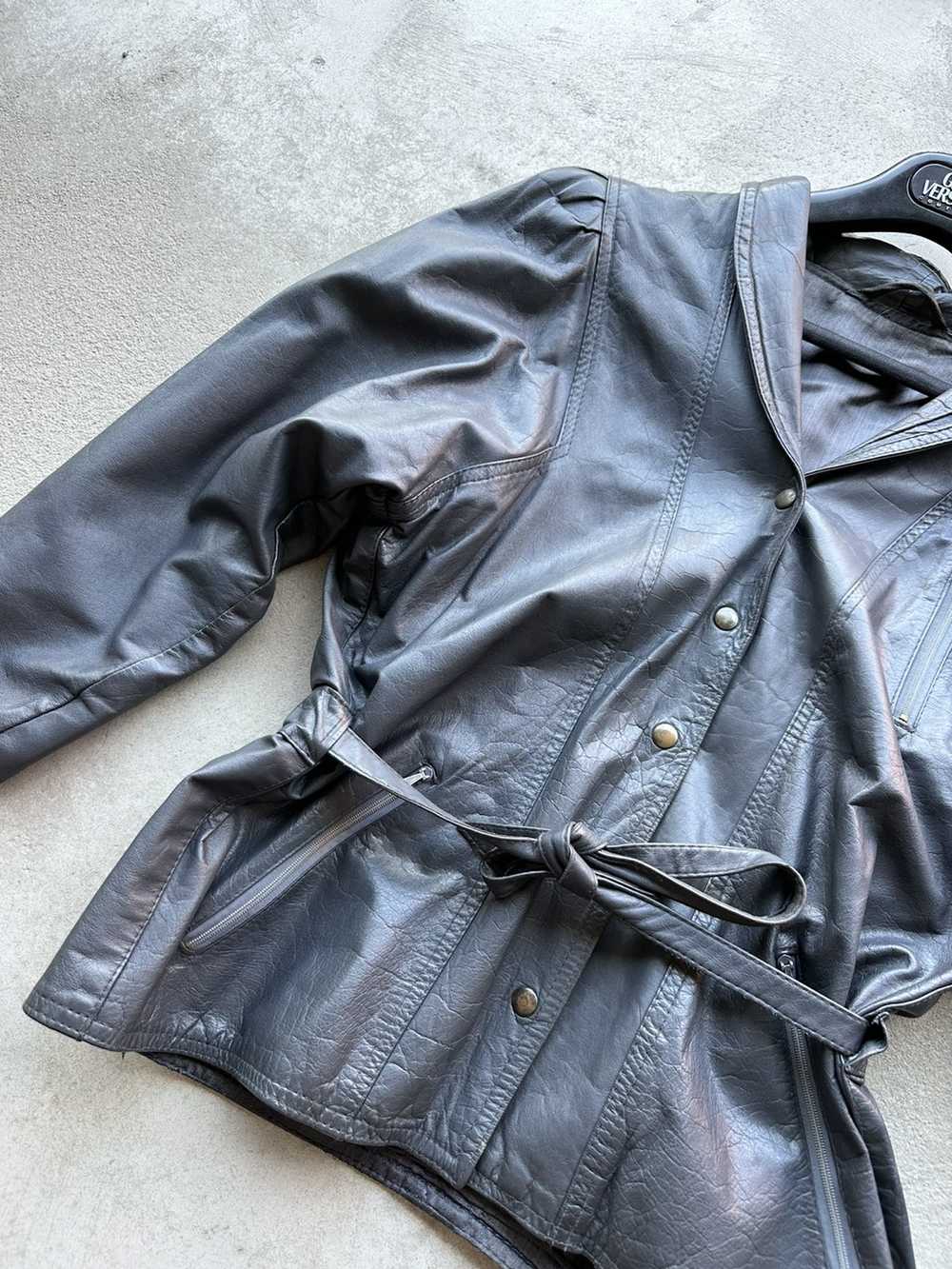 Leather × Leather Jacket × Vintage Vintage Genuin… - image 3