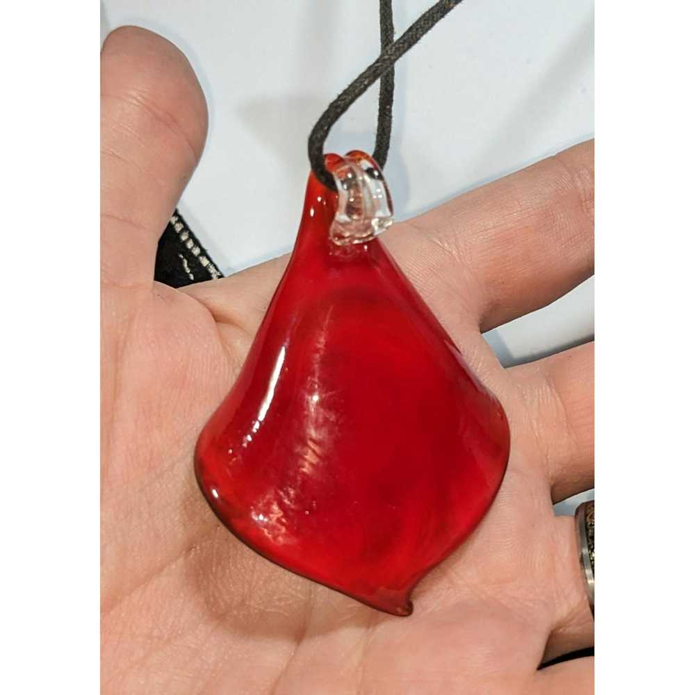 Other Foiled Glass Pendant Necklace - image 4