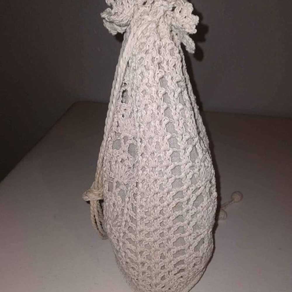 Crochet Purse Vintage Drawstring - image 4