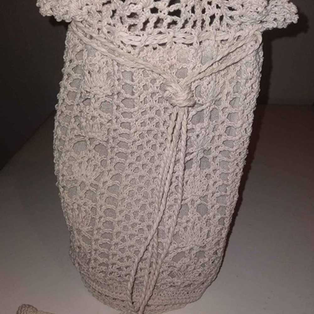 Crochet Purse Vintage Drawstring - image 6