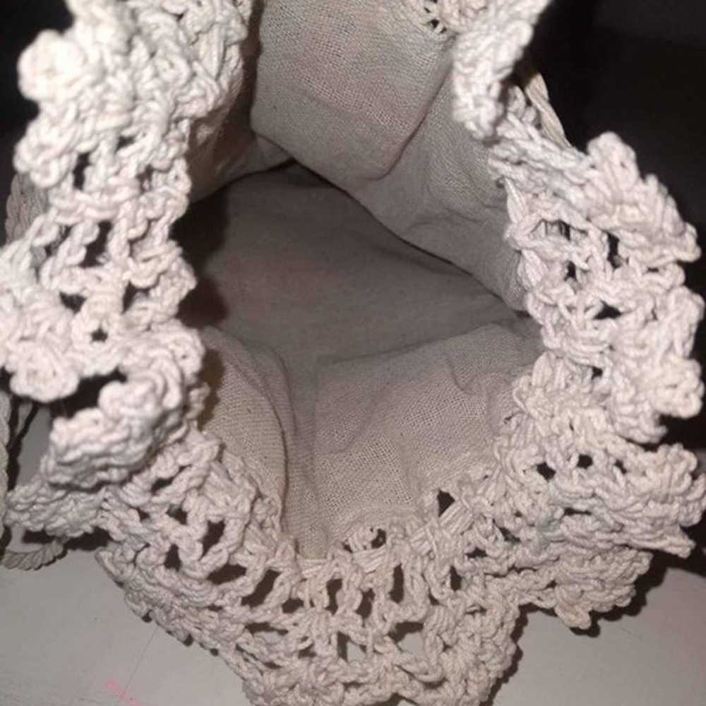 Crochet Purse Vintage Drawstring - image 7