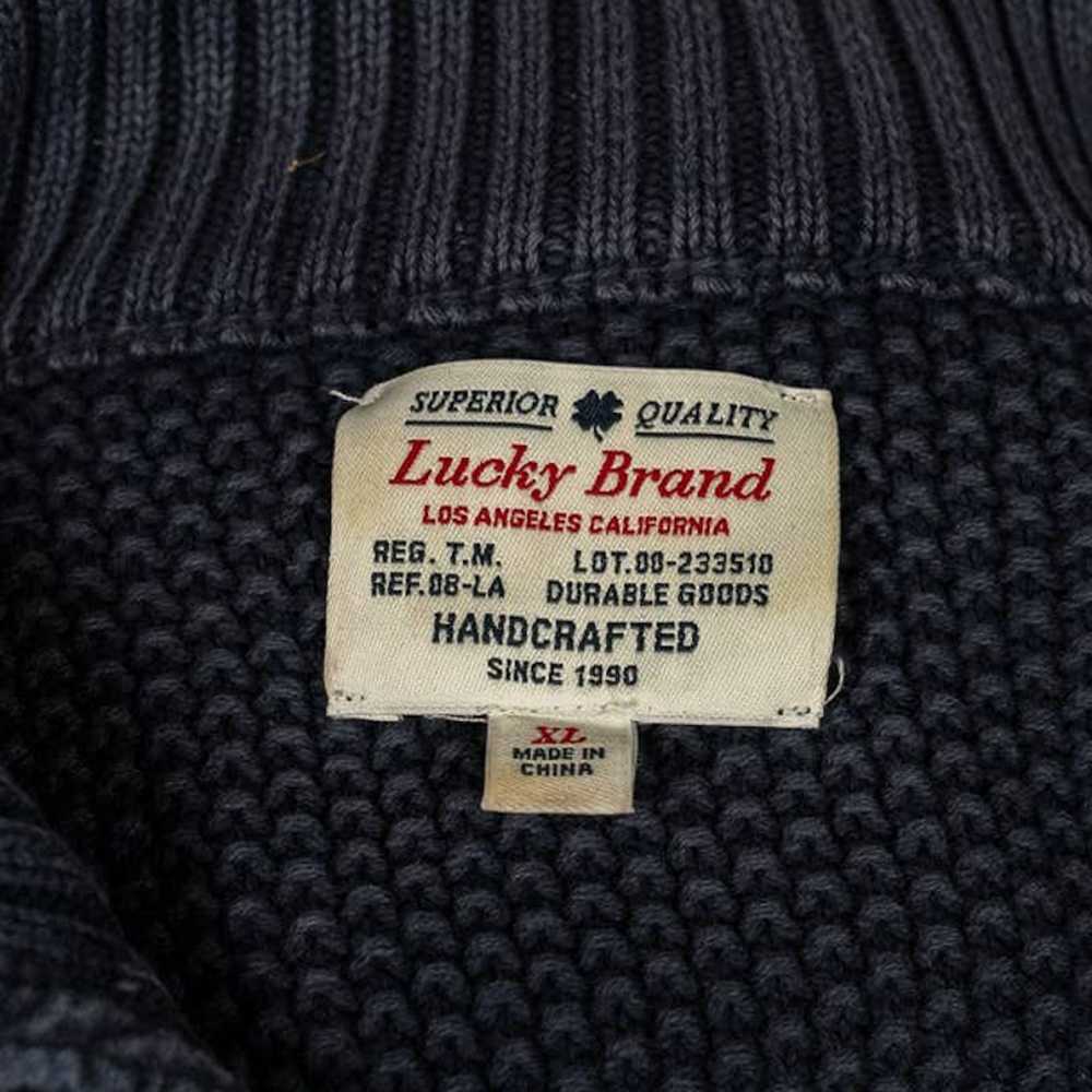 Lucky Brand Men's Lucky Brand Blue Cable knit cow… - image 5