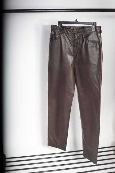 Jil Sander Jil Sander brown leather pants