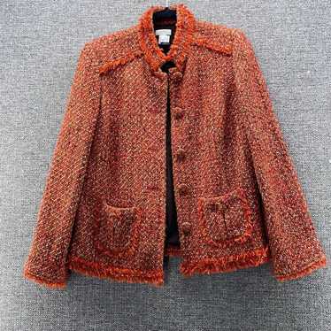 Chicos Chicos Blazer 1 or Medium Burnt Orange Twee