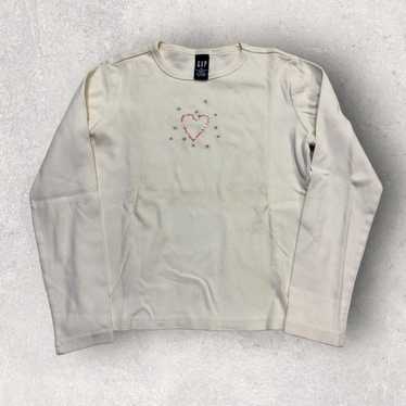 Gap × Vintage Vintage GAP heart long sleeve tee - image 1