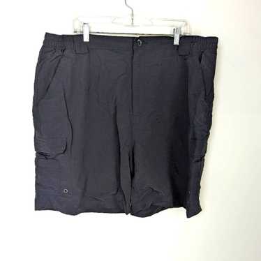 Reel Legends Cargo Shorts Men Size XL Fishing Green Elastic Waist Pockets