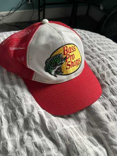 Vintage 90's Bass Pro Shops Mesh Trucker Hat Snapback Cap Pink
