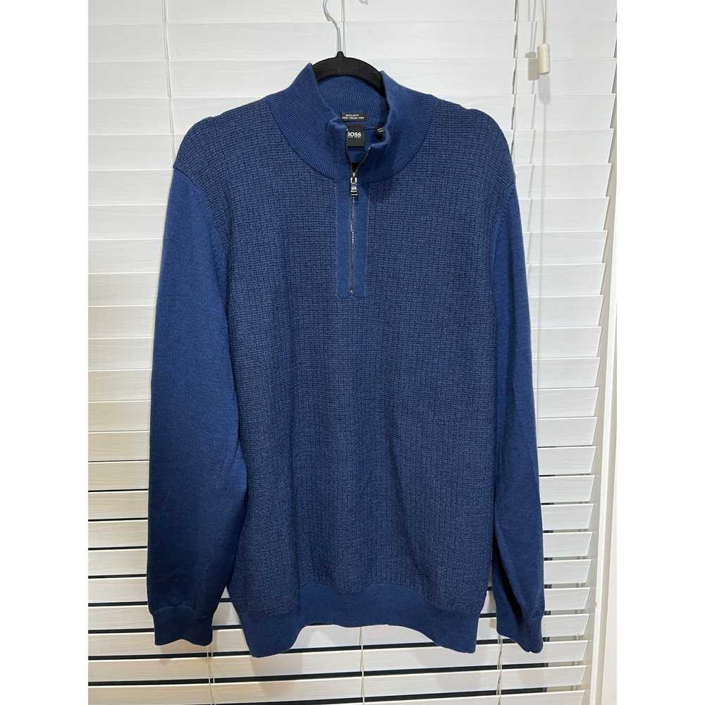 Hugo Boss Hugo Boss 100% Wool 1/4 Zip Pullover - … - image 1