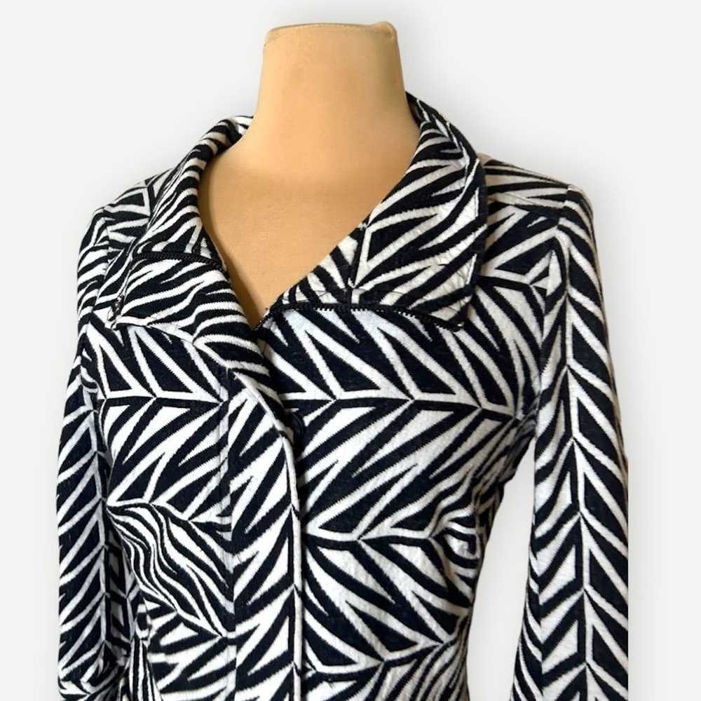 Diane von Furstenberg DVF Knit Jacquard Jacket Bl… - image 2