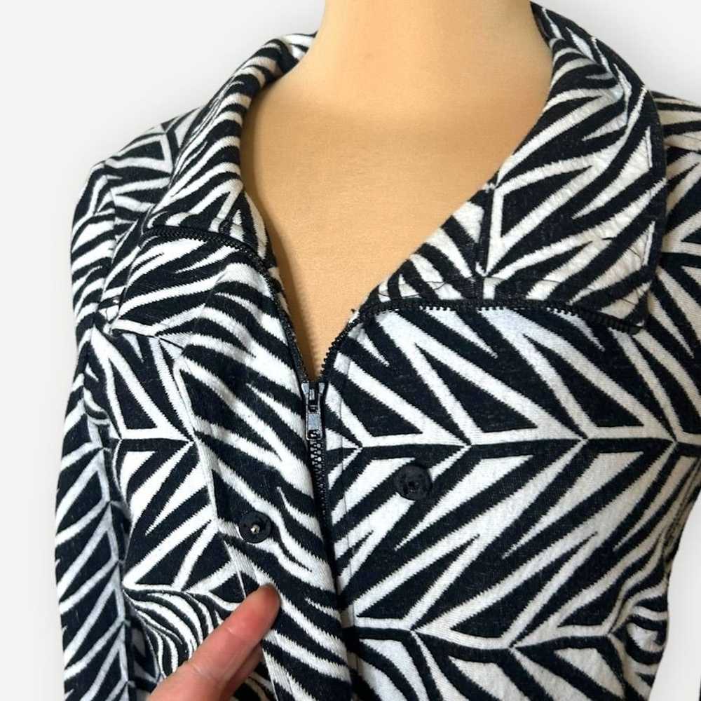 Diane von Furstenberg DVF Knit Jacquard Jacket Bl… - image 4