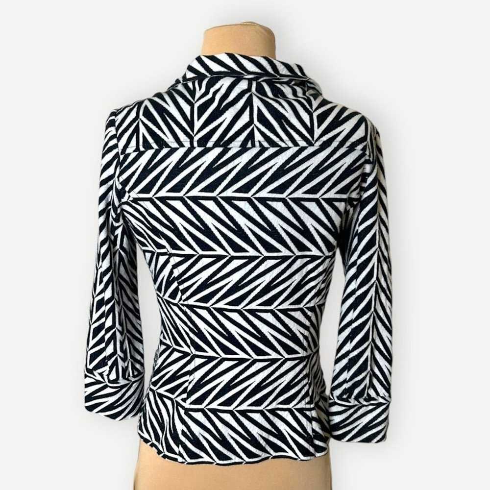 Diane von Furstenberg DVF Knit Jacquard Jacket Bl… - image 5