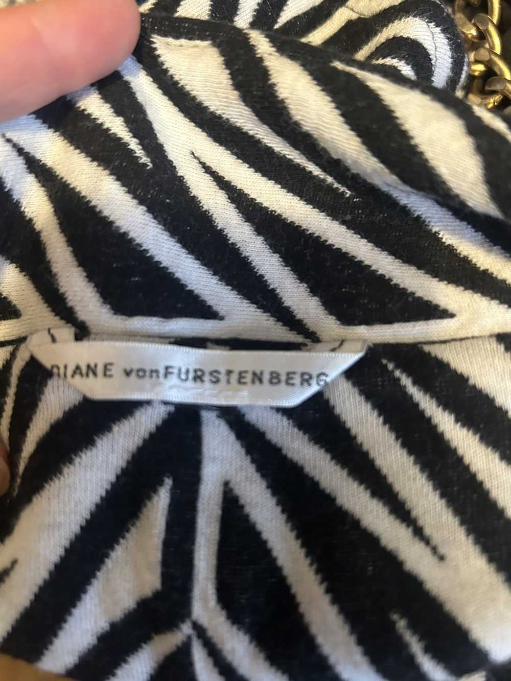 Diane von Furstenberg DVF Knit Jacquard Jacket Bl… - image 7