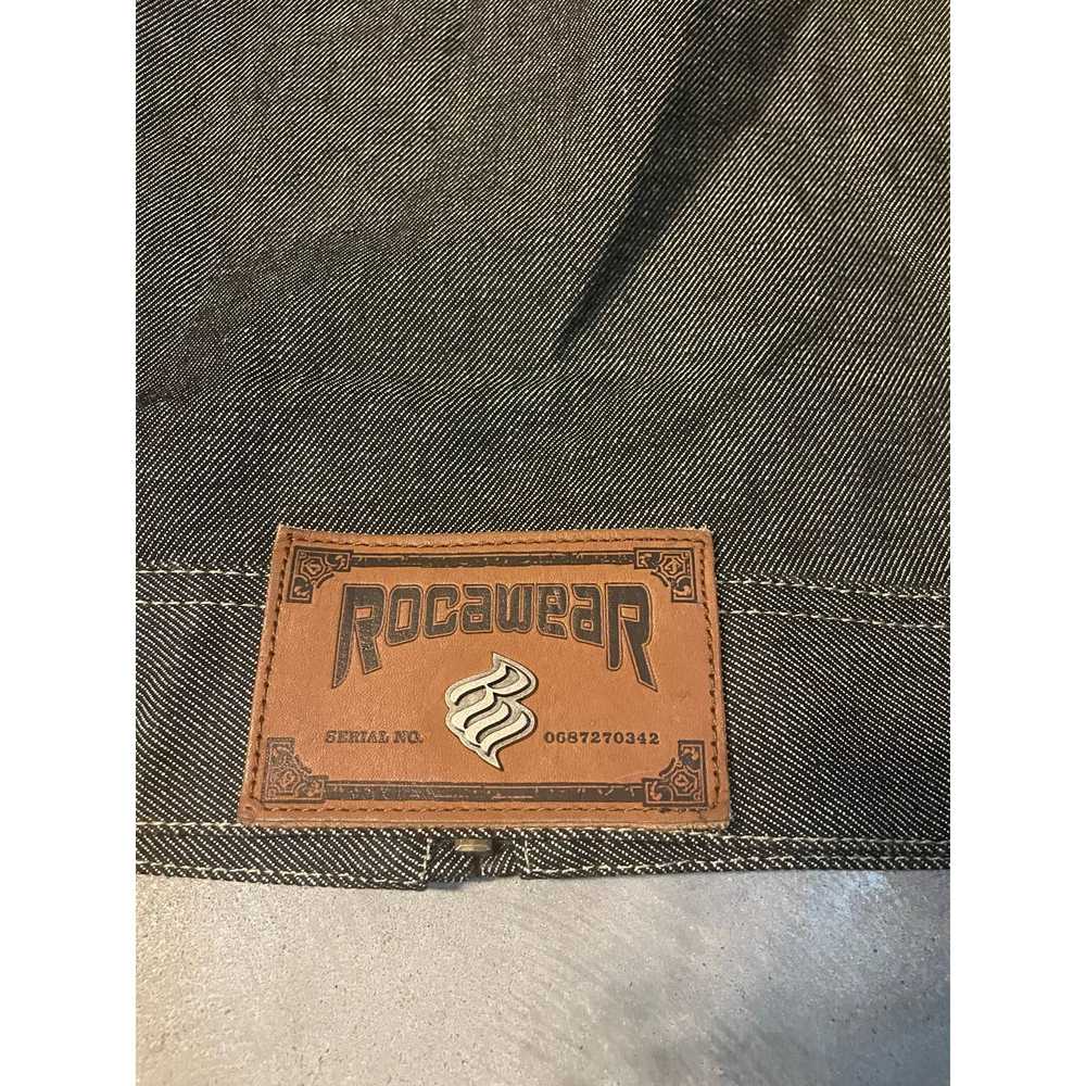 Rocawear VINTAGE RocaWear Denim Jacket Embroidere… - image 5