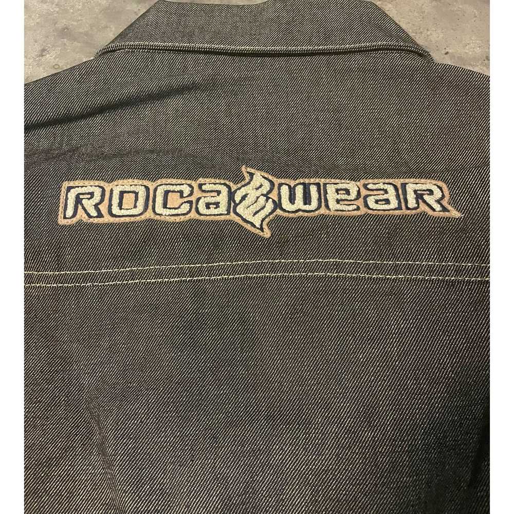 Rocawear VINTAGE RocaWear Denim Jacket Embroidere… - image 6