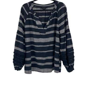 Other Who What Wear Womens Black Gray Striped Lon… - image 1