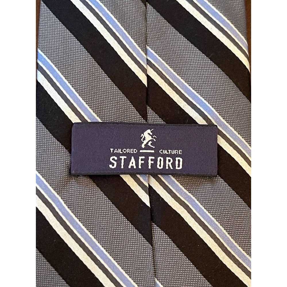 Stafford Stafford Black Gray Blue HandMade 100% S… - image 8