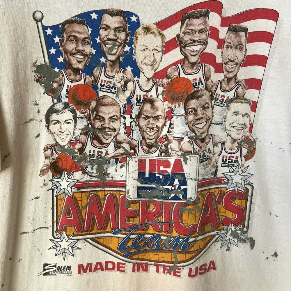 Vintage Vintage Dream Team USA Basketball Caricat… - image 2