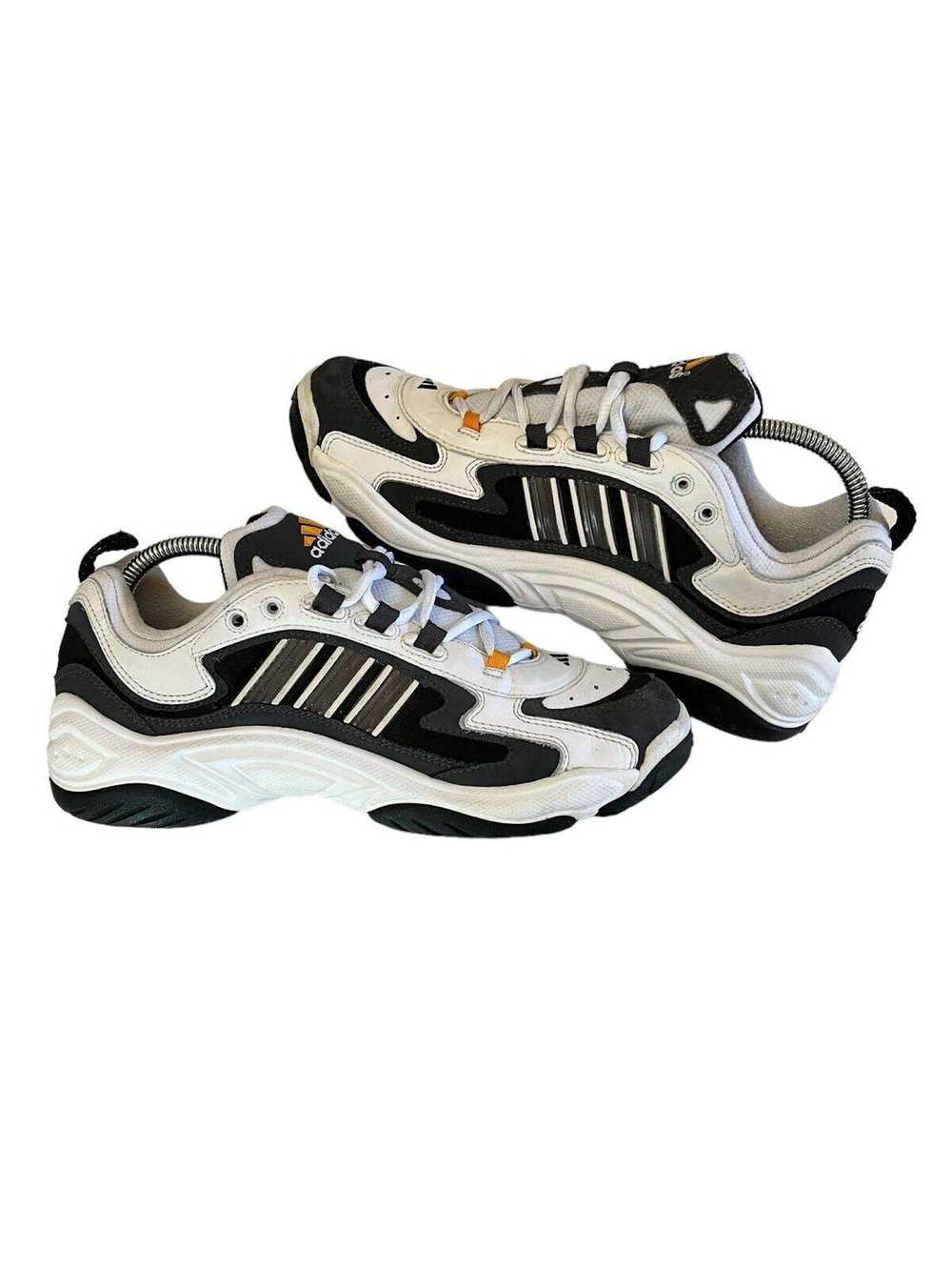 Adidas 1998 Vintage Adidas White Black Running Sh… - image 2