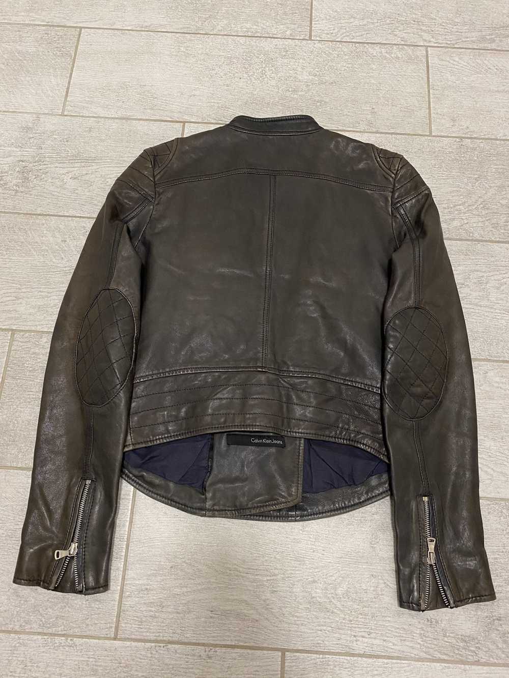 Calvin Klein × Leather Jacket × Vintage Calvin Kl… - image 12