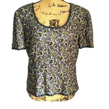 Adrianna Papell Occasions Beaded Silk Top
