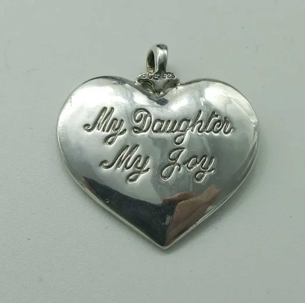 Sterling Silver Heart Pendant "My Daughter My Joy… - image 5