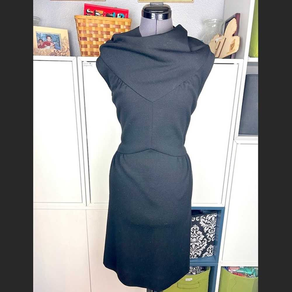 1960’s Black Wool Sleeveless Dress - image 1