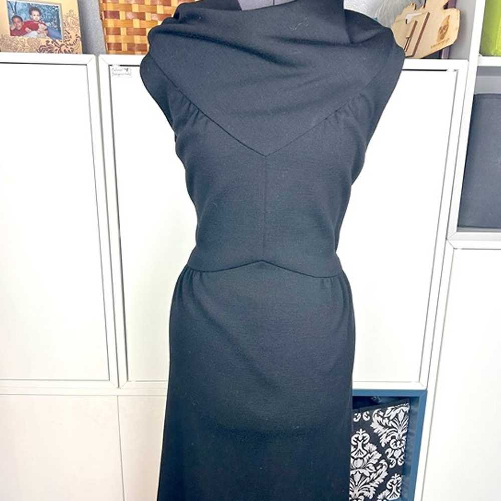 1960’s Black Wool Sleeveless Dress - image 4