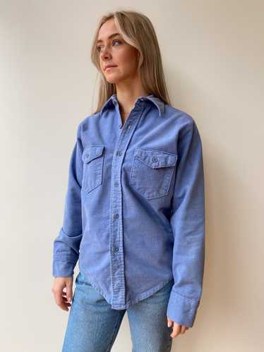 Baby Blue Chamois Shirt—[S]