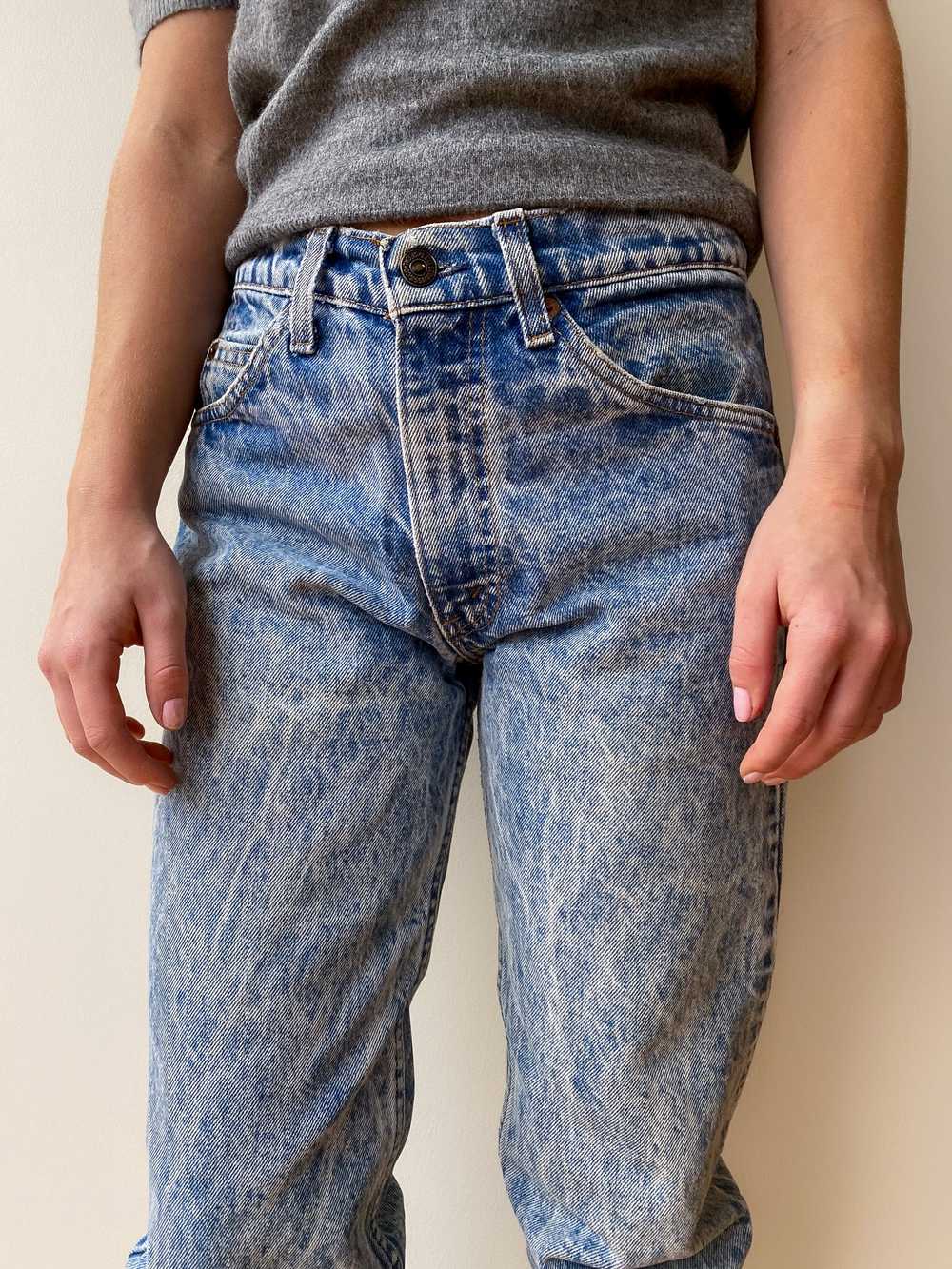 80's Levi’s 505 Orange Tab Acid Wash Jeans—[28x33] - image 8