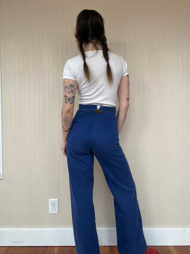 70s BALL denim high waisted bell bottom jeans sz 30 / vintage 1970s well  worn trousers bells flares pants