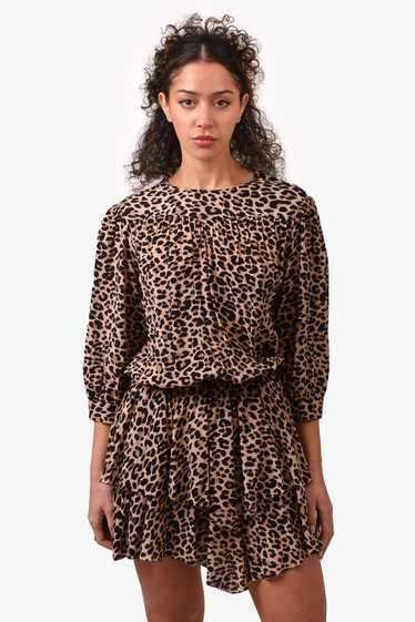 Zadig and Voltaire Leopard Print Ruffle Mini Dress