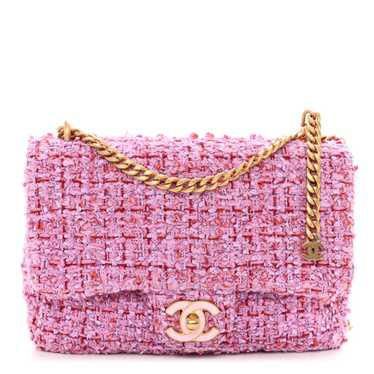 CHANEL Tweed Enamel Quilted Mini Pending CC Square