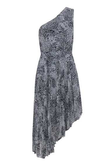 BCBG Max Azria - Black & Ivory Print Pleated One S