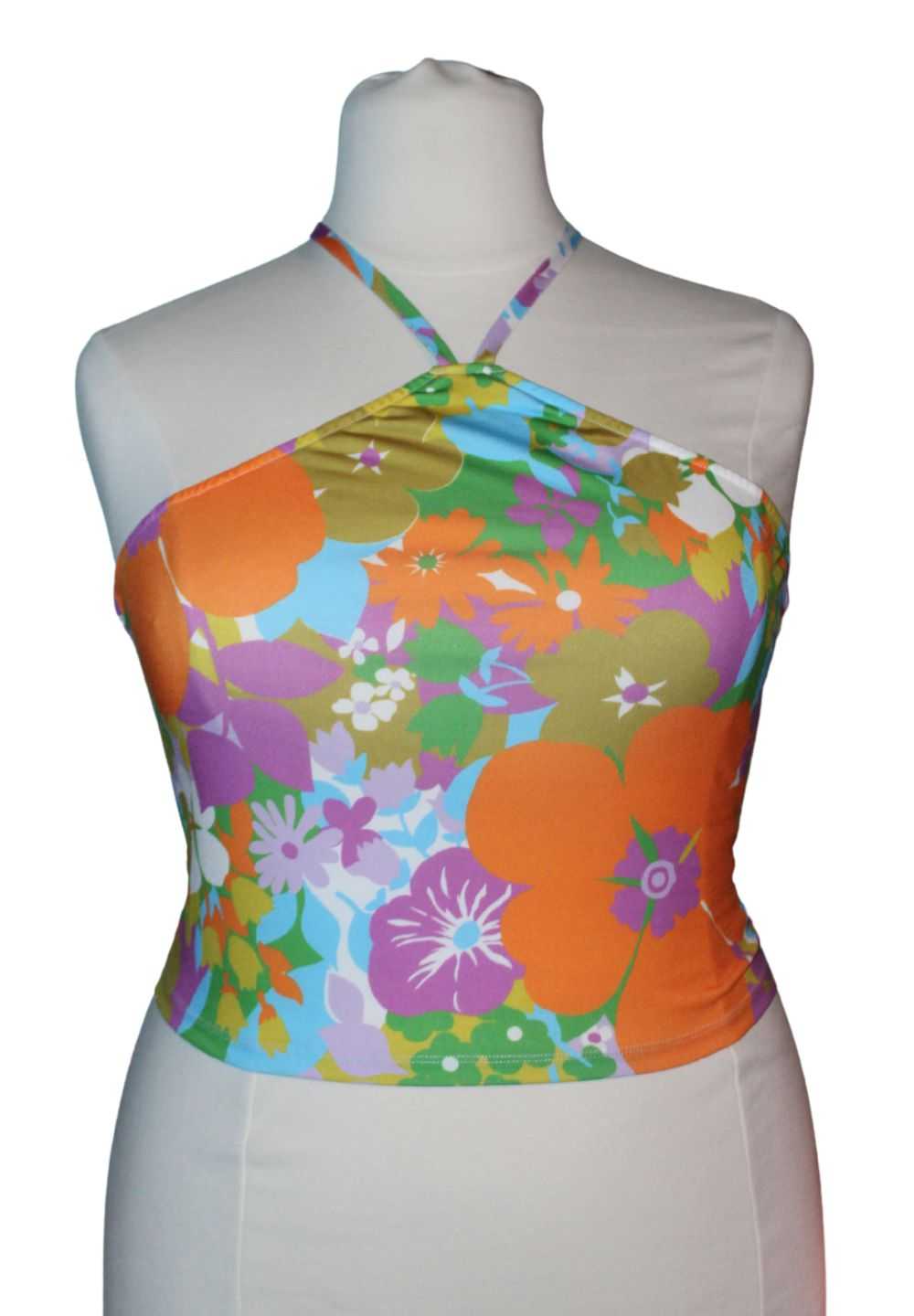 WRAY Floral Crop Top, Size 2XL - image 1