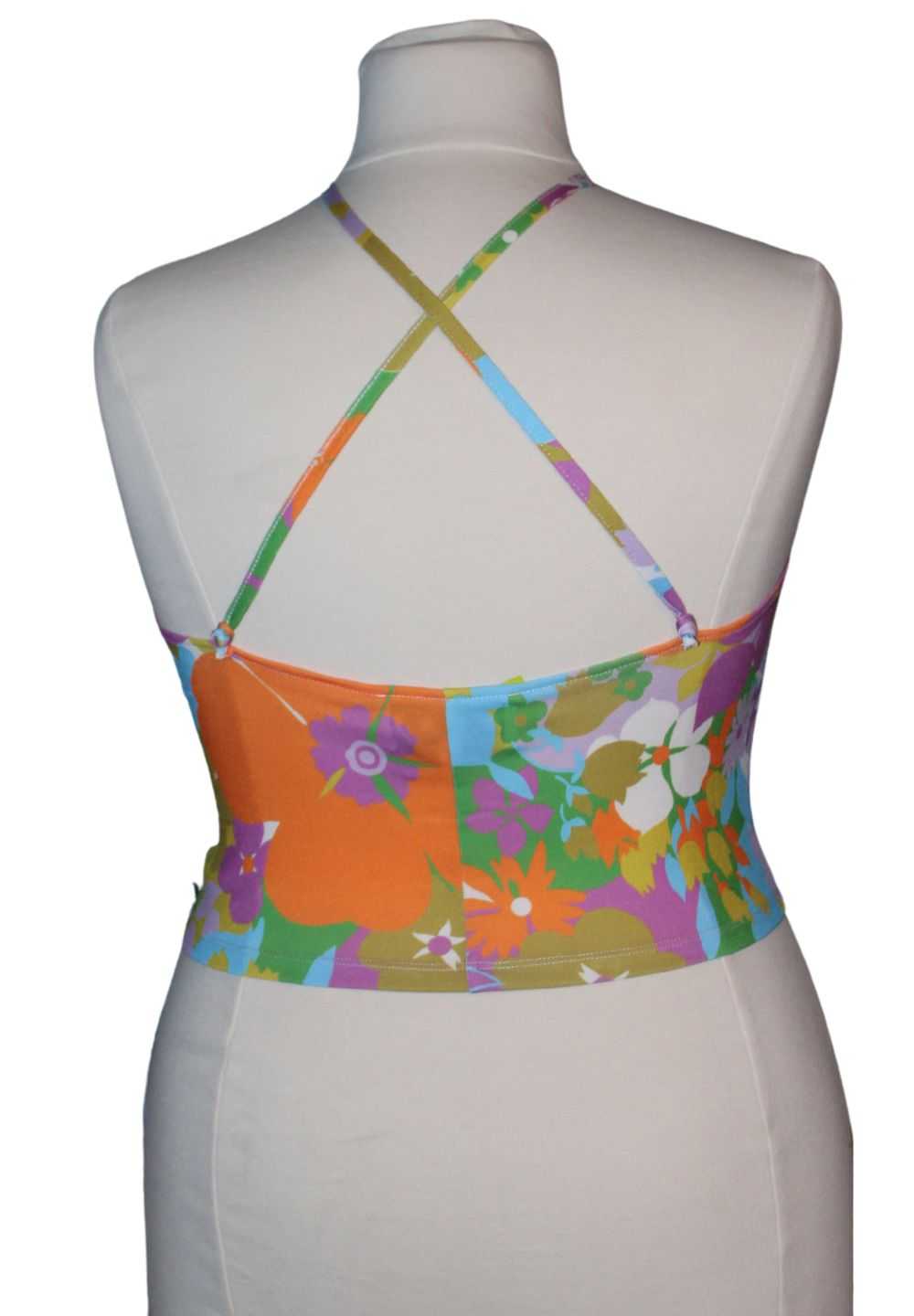 WRAY Floral Crop Top, Size 2XL - image 2