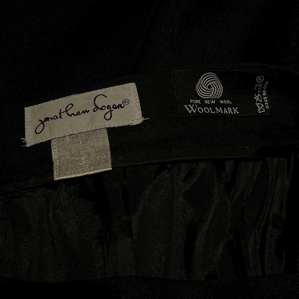 Vintage Jet Black Wool Trousers - W28 - image 9