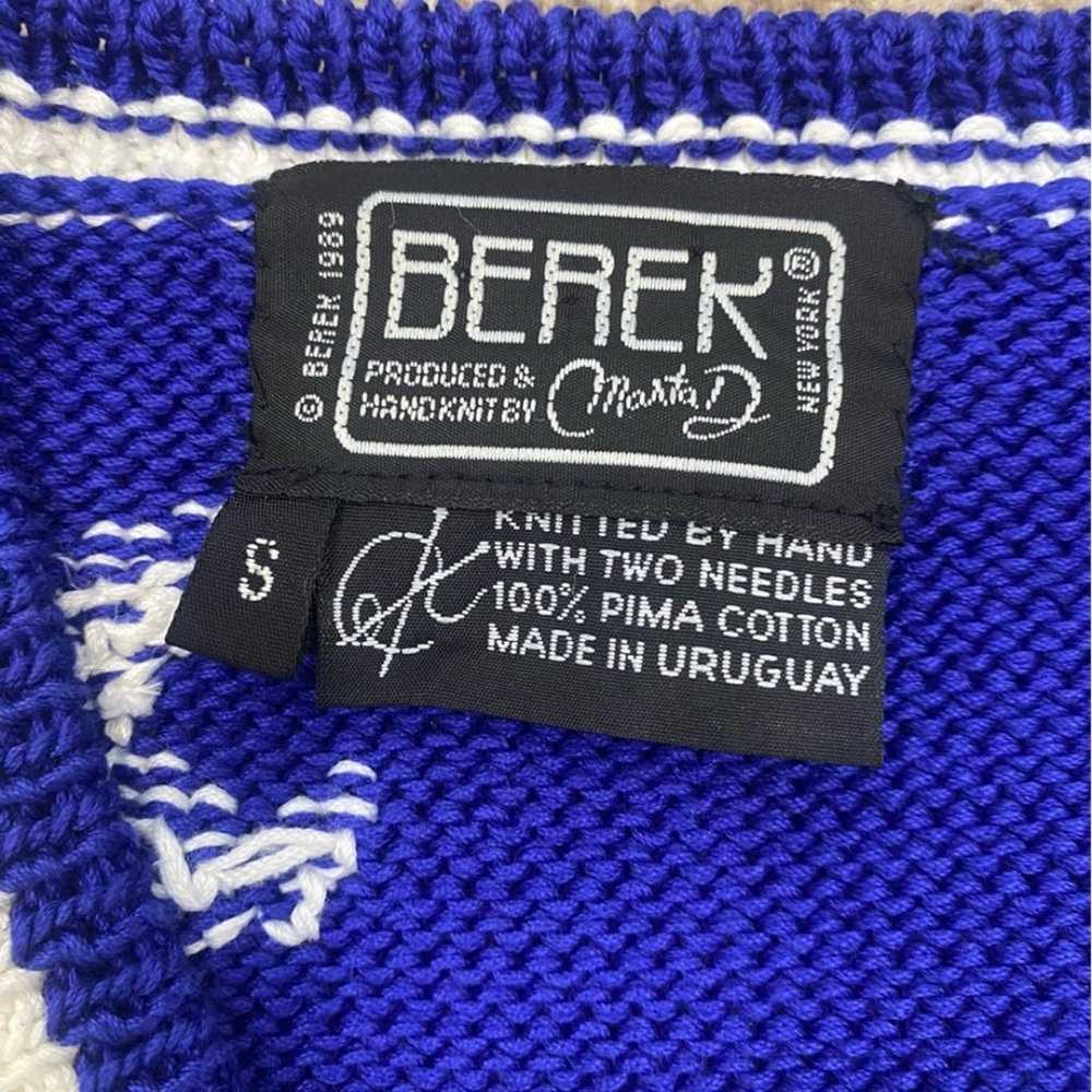 90's Vintage Berek Marta D Hand Knit Baby Stork S… - image 5