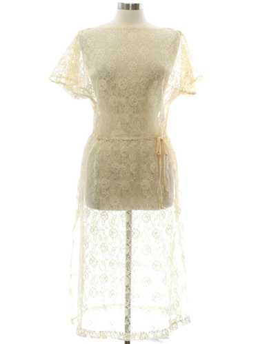 1960's Sheer Lace Over Dress