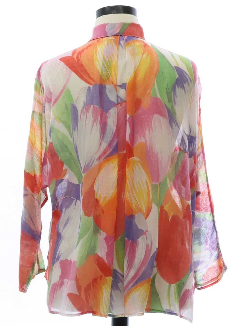 1980's Dotti Womens Totally 80s Sheer Shirt - image 3