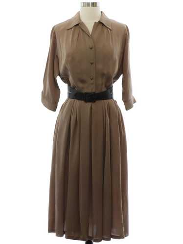 1940's De De Johnson De De Johnson Gabardine Dress