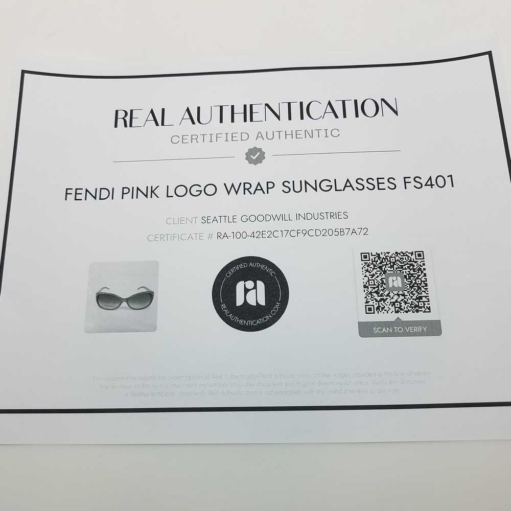 AUTHENTICATED Fendi Pink Logo Wrap Sunglasses - image 6