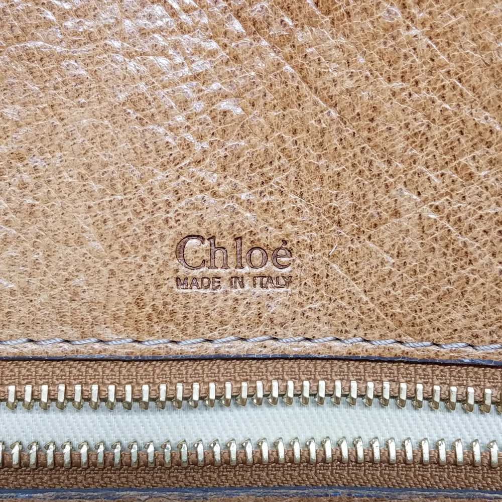 AUTHENTICATED Chloe Heloise Brown Leather Large H… - image 4