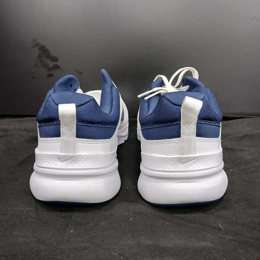 NIKE Men's White & Blue Low Cut Sneakers Size 14 - image 4