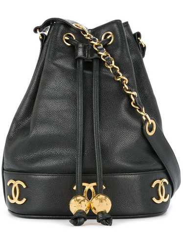 CHANEL Pre-Owned CC drawstring bucket bag - Black