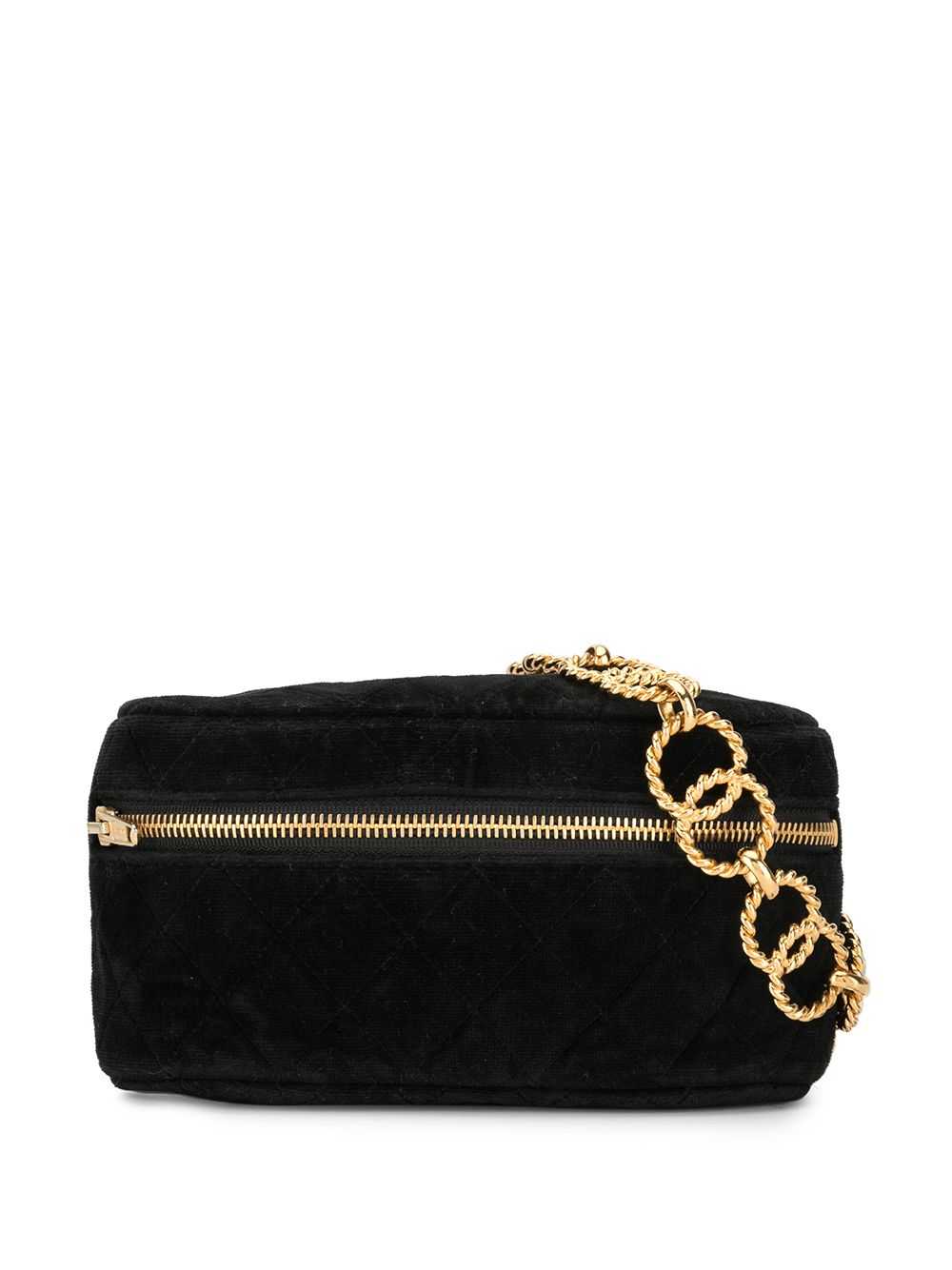 CHANEL Pre-Owned 1997 quilted chain belt bag - Bl… - image 1