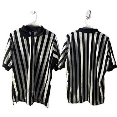 Vintage 90s Black and White Referee Jersey - image 1