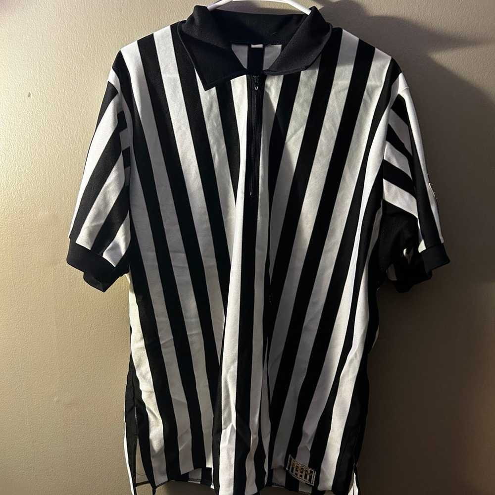 Vintage 90s Black and White Referee Jersey - image 2