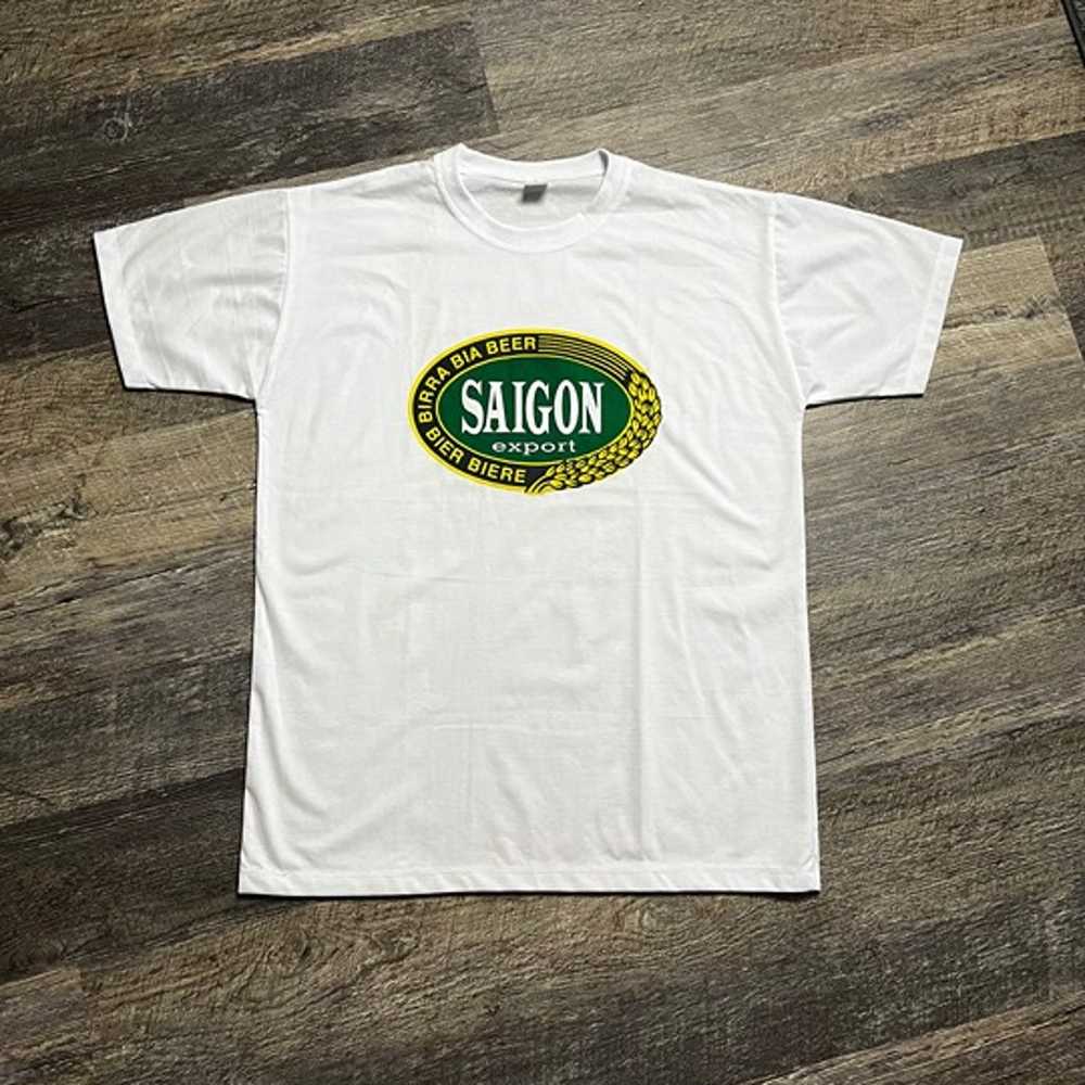 Vintage Saigon Beer Shirt Size XL White Bier Prom… - image 1
